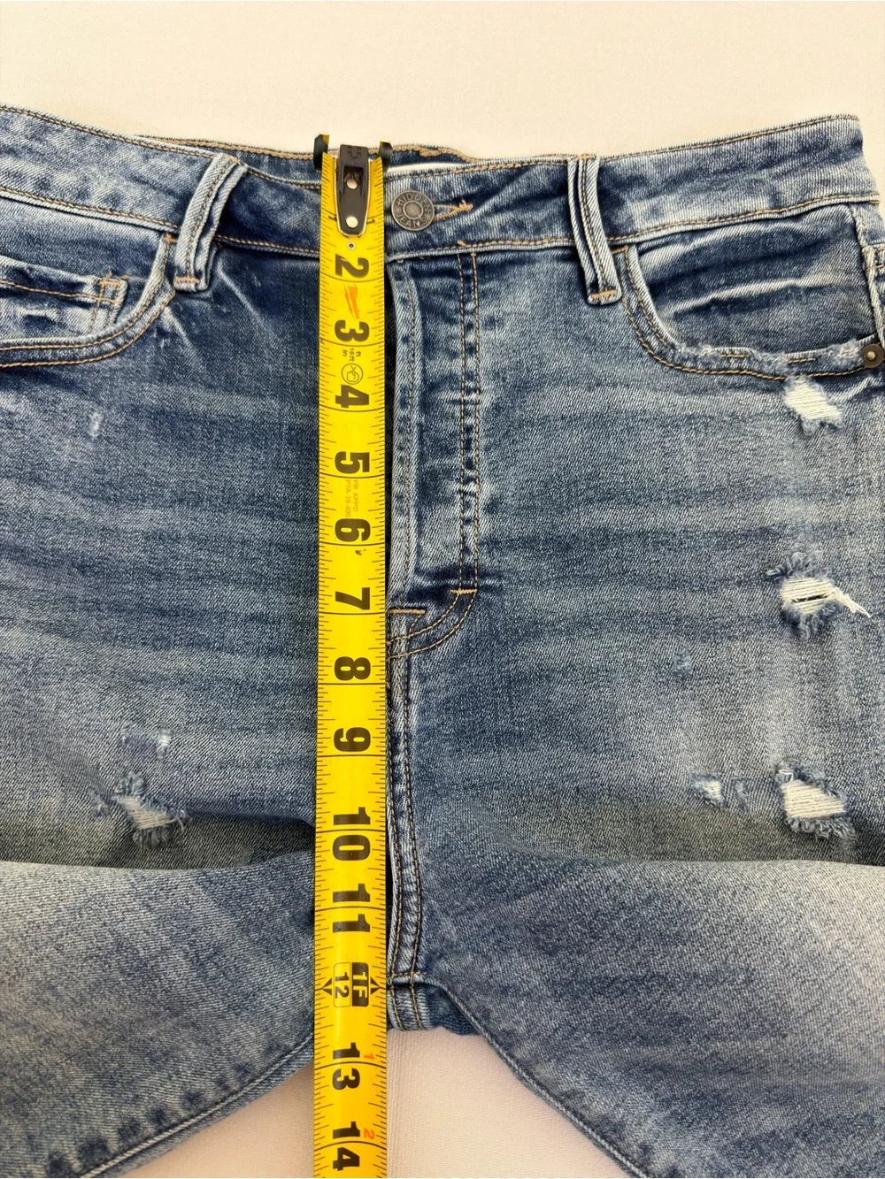 Hidden Jeans High Rise Wide Leg Distressed Raw Hem Denim